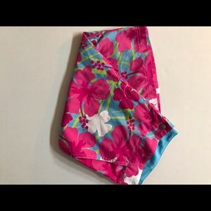 Athlete pink floral board shorts